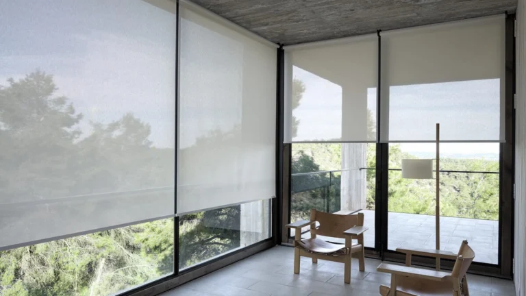 Sheer screen roller blinds