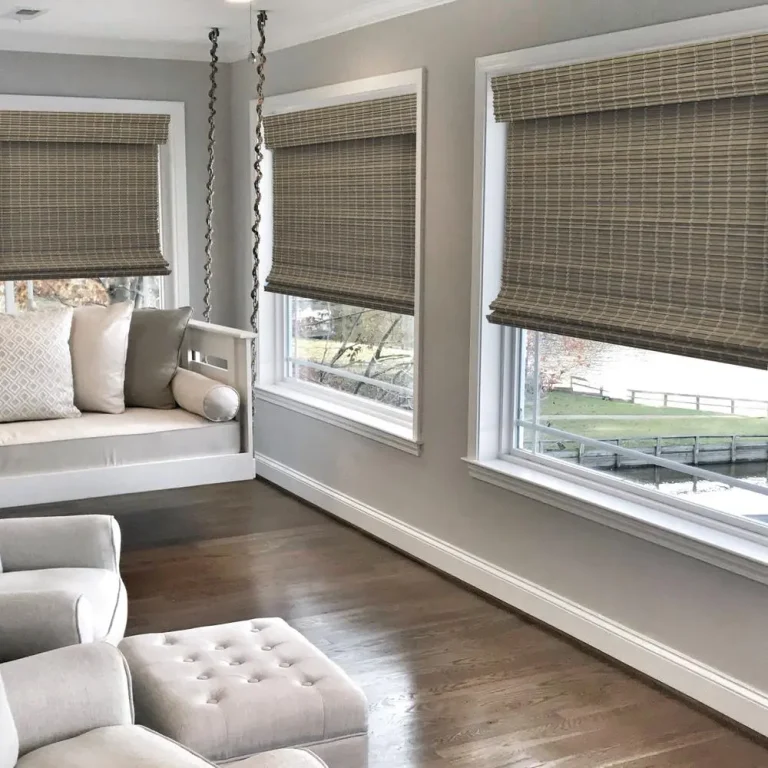 Bamboo roman blinds