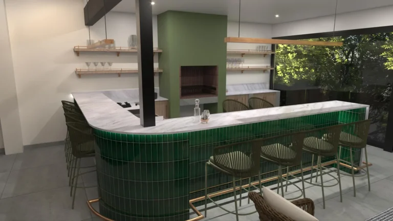 Kitchen and bar designed by The Window Boutique