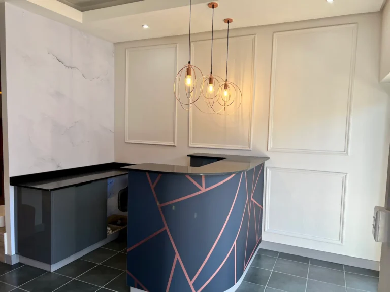 Wallcovering installed in a Ballito home office
