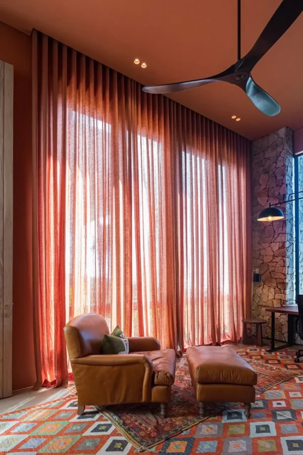Motorised curtains in a Zululami home in Ballito