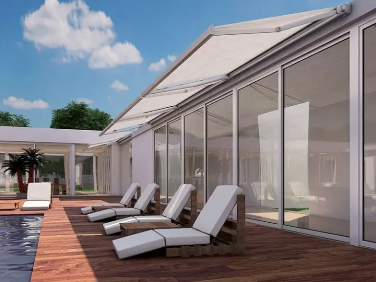 Retractable awning at a Zimbali home in Ballito